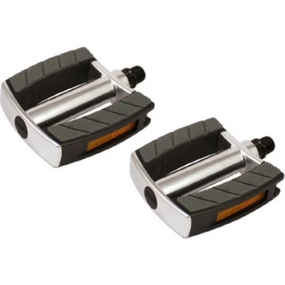Afbeelding van Pedaalset Marwi SP 2828 aluminium huis non slip zwart/zilver (op kaart)