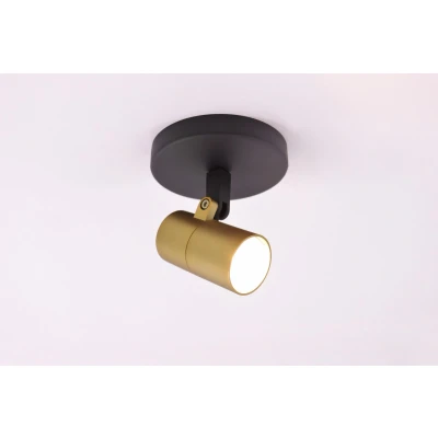 Afbeelding van Opbouwspot 1lichts mini Gu10 zwart met goud