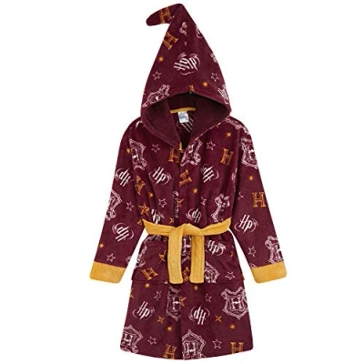 Afbeelding van HARRY POTTER Kinderkamerjas, badjas voor kinderen van fleece, Bordeaux