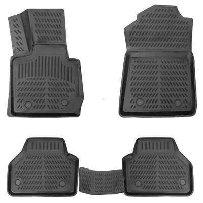 Afbeelding van Elmasline 3D design rubberen vloermatset voor BMW X1 (E84) bouwjaar 2009 2015, extra hoge rand van 5 cm.
