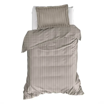 Image de de Witte Lietaer Zygo housse couette 1 personne (140x200 cm + taie d&#039;oreiller) Sable