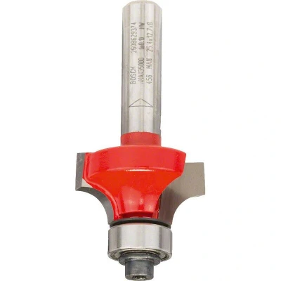 Image de BOSCH 2608629374 fraise à profil arrondi 8 mm, D 25,4 R1 6,35 L 12,7 G 55 mm