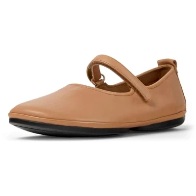 Afbeelding van Camper Right NINA Ballerina&#039;s met enkelbandjes, Dames, Maat: 39, Nude Leer