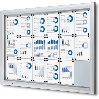 Afbeelding van Vergrendelbaar Notitiebord Outdoor SCT met Gasveer 18 X A4 Syna SCT18XA4PH Horeca &amp; Professioneel