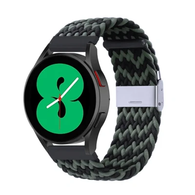 Afbeelding van Garmin Forerunner 255 Braided nylon bandje Groen / zwart