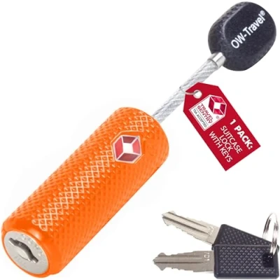 Afbeelding van OW Travel TSA kabelslot voor koffer sleutelslot Bagage kluisje opslag tent camping hangslot USA Reisaccessoires:TSA bagagesleutelslot TSA007