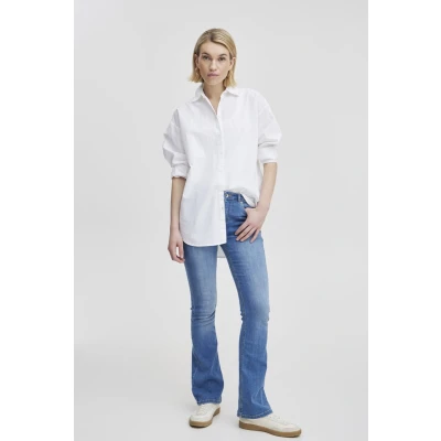 Afbeelding van b.young Bygamze Overhemdblouse, Dames, Maat: 40, Optical white