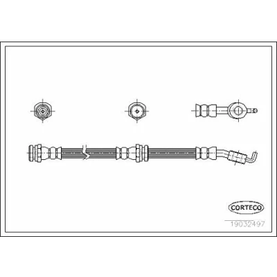 Afbeelding van CORTECO 19032497 Remslang Achteras 495 MAZDA: 626 IV Hatchback