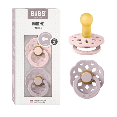 Afbeelding van BiBS Colour Pacifier Stage 2 Fopspeen 6+ maanden stuks Dusky Lilac / Blossom