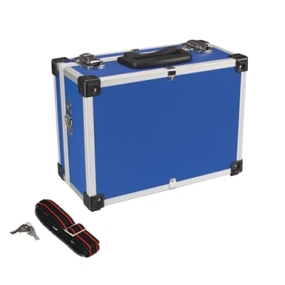 Afbeelding van Aluminium gereedschapskoffer 320 x 230 155 mm blauw Velleman