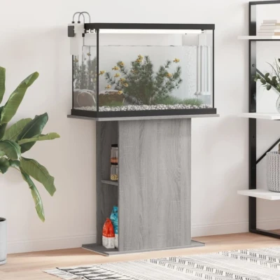 Afbeelding van vidaXL Aquariumstandaard 75x36x72,5 cm bewerkt hout grijs sonoma