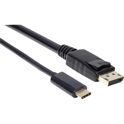 Afbeelding van Manhattan USB 2.0 Adapter [1x C stekker 1x DisplayPort stekker] auf Kabel Stecker/Stecker 4K@60Hz Ausgangssignal 2 m schwarz 2.00