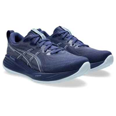 Afbeelding van Asics Gelcumulus 27 Hardloopschoenen voor op de weg, Heren, Maat: 44.5, Indigo blue cool grey Kunststof