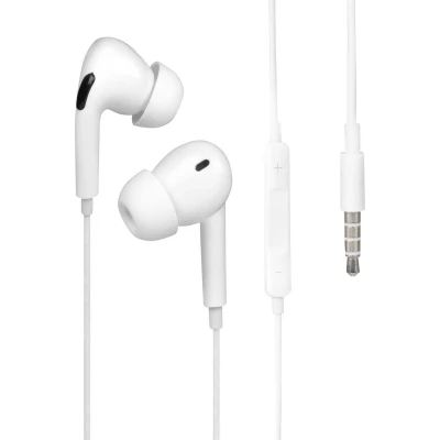 Afbeelding van Nuvance Oortjes met Draad 3.5mm Jack Aansluiting Oordopjes In Ear en Microfoon Wit