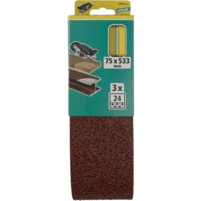 Afbeelding van Wolfcraft 3101000 Schuurband Korrelgrootte 40 (l x b) 533 mm 75 6 stuk(s)