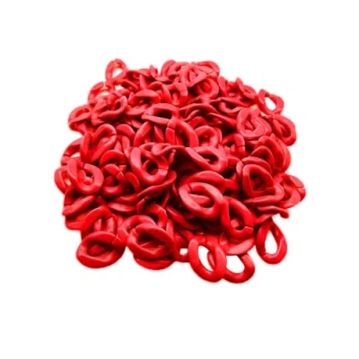 Afbeelding van 100 stuks rode acrylkunststof verbindingsringen voor het maken van sieraden, decoratieve accessoires