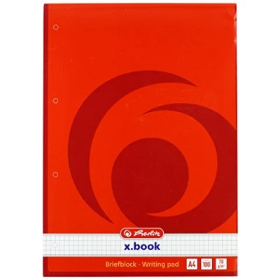 Afbeelding van Herlitz 733436 briefpapierblok, A4, 100, geperforeerd geruit