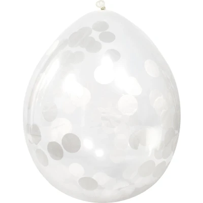 Afbeelding van Ballon met Witte Confetti 4 stuks