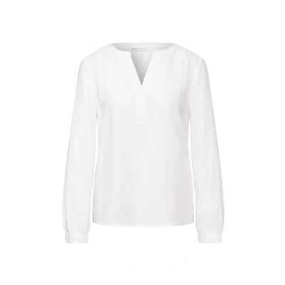 Afbeelding van Street One IN UNI Blouse, Dames, Maat: 38, Weiß