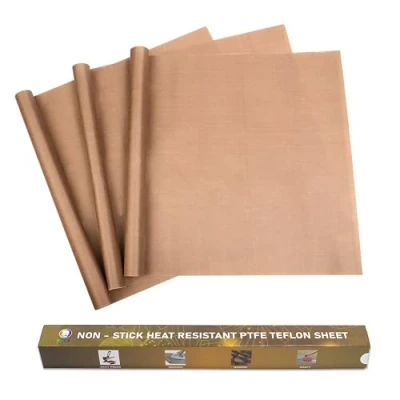 Afbeelding van MR.R PTFE warmteoverdracht teflon blad, anti aanbaklaag, 40,6 x 61 cm, herbruikbaar, hittebestendig, 0,11 mm, 3 stuks