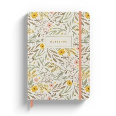 Afbeelding van Rileys &amp; Co notitieboek voor werk en school, gelinieerd, 20,3 x 15,2 cm, compact dames, 240 pagina&#039;s (bloemen)
