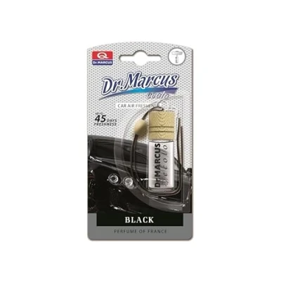Afbeelding van Dr. Marcus Ecolo Black autogeurtje met neutrafresh technologie Luchtverfrisser auto Tot 45 dagen geurverspreiding 4,5 ml