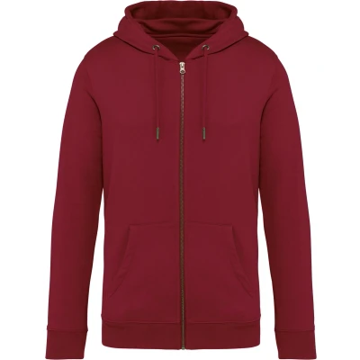 Afbeelding van Native Spirit Ecologische uniseks sweater met capuchon en rits NS402 Hibiscus Red