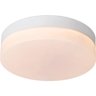Afbeelding van Lucide BISKIT Plafonnière Badkamer Ø 23 cm LED 1x12W 2700K IP44 Wit