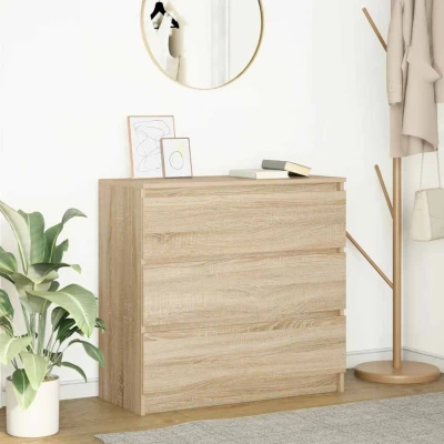 Afbeelding van vidaXL Dressoir 80x35x76 cm spaanplaat sonoma eikenkleurig