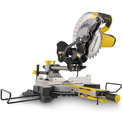 Afbeelding van Powerplus POWX075710S Afkort en verstekzaag Telescopische zaag 1600W 210mm zaagblad Telescopisch uittrekbaar Incl. 24 tanden voor hout, laser zijsteunen stofzuigeraansluiting