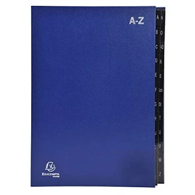 Afbeelding van Exacompta Ordonator 57222E Opbergmap, 24 vakken, alfabetisch, x 34, blauw