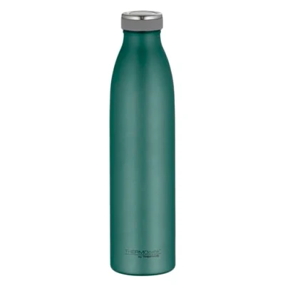 Afbeelding van THERMOcafé by THERMOS TC BOTTLE Bouteille isotherme en acier inoxydable résistant aux boissons gazeuses Vert mat 0,75 l 12 h chaud 24 froid Anti fuite Pour l&#039;école, les déplacements et le bureau