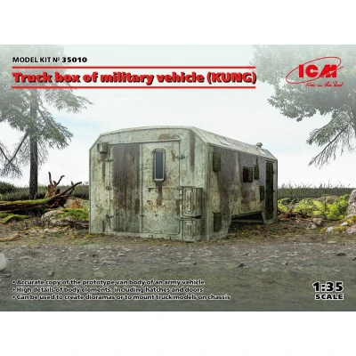 Afbeelding van 1:35 ICM 35010 Truck box of military vehicle (KUNG) Plastic Modelbouwpakket