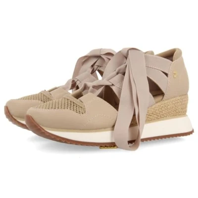 Afbeelding van Gioseppo MUIR Veterpumps, Dames, Maat: 41, Beige Imitatieleer/ textiel