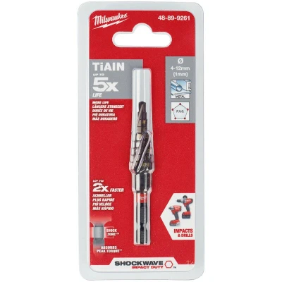 Afbeelding van MILWAUKEE 48899261 SHOCKWAVE IMPACT DUTY stappenboor ShW 4 12 mm (9 stappen van 1mm)