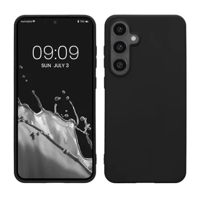 Afbeelding van kwmobile telefoonhoesje geschikt voor Samsung Galaxy S24 FE Hoesje smartphone Back cover in zwart