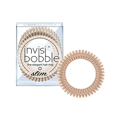 Afbeelding van Invisibobble Bronze Me Pretty Haarelastiek voor dames en heren, elastisch, zonder strepen, 3 stuks