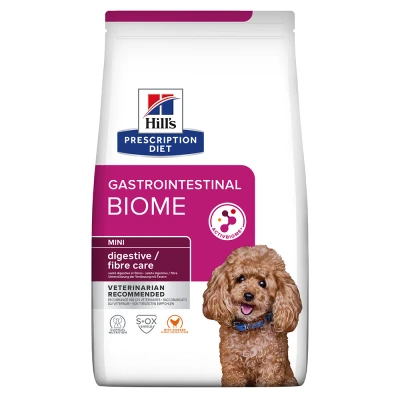 Afbeelding van Hill&#039;s Prescription Diet Gastrointestinal Biome Mini Digestive+ Fibre Care Zak Kip Hondenvoer 1 kg