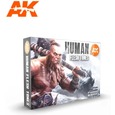 Afbeelding van AK interactive Human Flesh Tones 6 kleuren 17ml