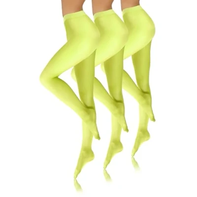 Afbeelding van sesto senso 3 paar damespanty&#039;s, microvezel, ondoorzichtig, 40 denier, Set van fluorescerend geel