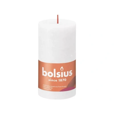 Afbeelding van Bolsius kaars rustiek Cloudy White 130/68 mm