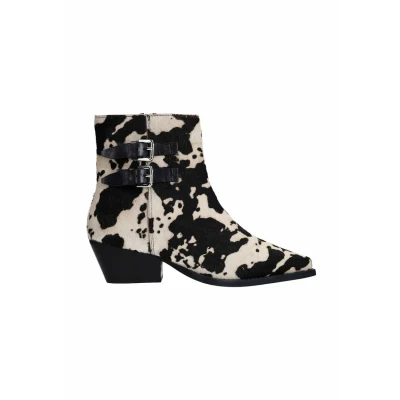 Afbeelding van Sacha Dames Cow print western enkellaarsjes Maat 41