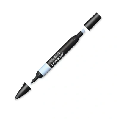 Afbeelding van Winsor &amp; Newton ProMarker 0203366 professionele markeerstiften, 2 fijne en brede punten, voor tekeningen, design lay out, poederblauw