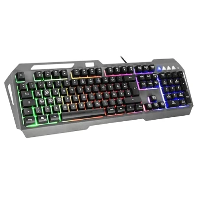 Afbeelding van Speedlink LUNERA Metal Rainbow gaming Keyboard toetsenbord met verlichting volledig formaat DE lay out, zwart