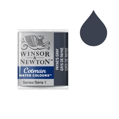 Image de Winsor &amp; Newton Cotman aquarelle (demi godet) 465 gris de Payne