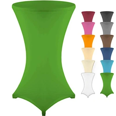 Afbeelding van Gräfenstayn® Statafelhoes Diana met Öko Tex label, stretch, versterking bij de tafelvoet, wasbaar op 40C, in vele kleuren en maten Ø 60 65 cm, 70 75 80 85 cm (groen, cm).