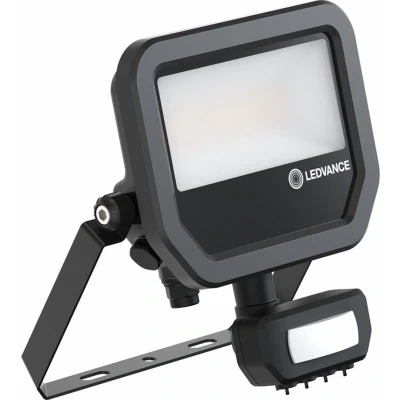 Afbeelding van Ledvance LED Breedstraler Aluminium Zwart 17W 2200lm 100D 830 Warm Wit IP65 Bewegings En Lichtsensor Symmetrisch