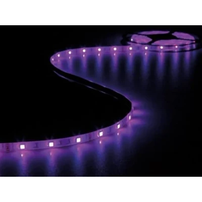 Afbeelding van LED strip met voeding Perel 5 meter (Flexibel, 150 LEDs, 12V, IP20, RGB)
