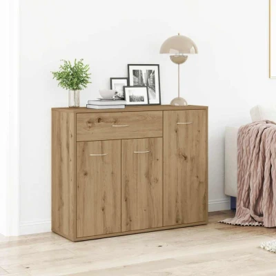 Afbeelding van vidaXL Dressoir ambachtelijk spaanplaat hout eikenkleurig