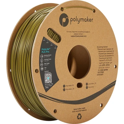 Afbeelding van Polymaker POLYLITE™ PLA PRO 3D filament Army Green Jam free 1.75 mm 1KG